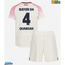 Bayer Leverkusen Jarell Quansah #4 Bortedraktsett Barn 2025-26 Kortermet (+ Korte bukser)